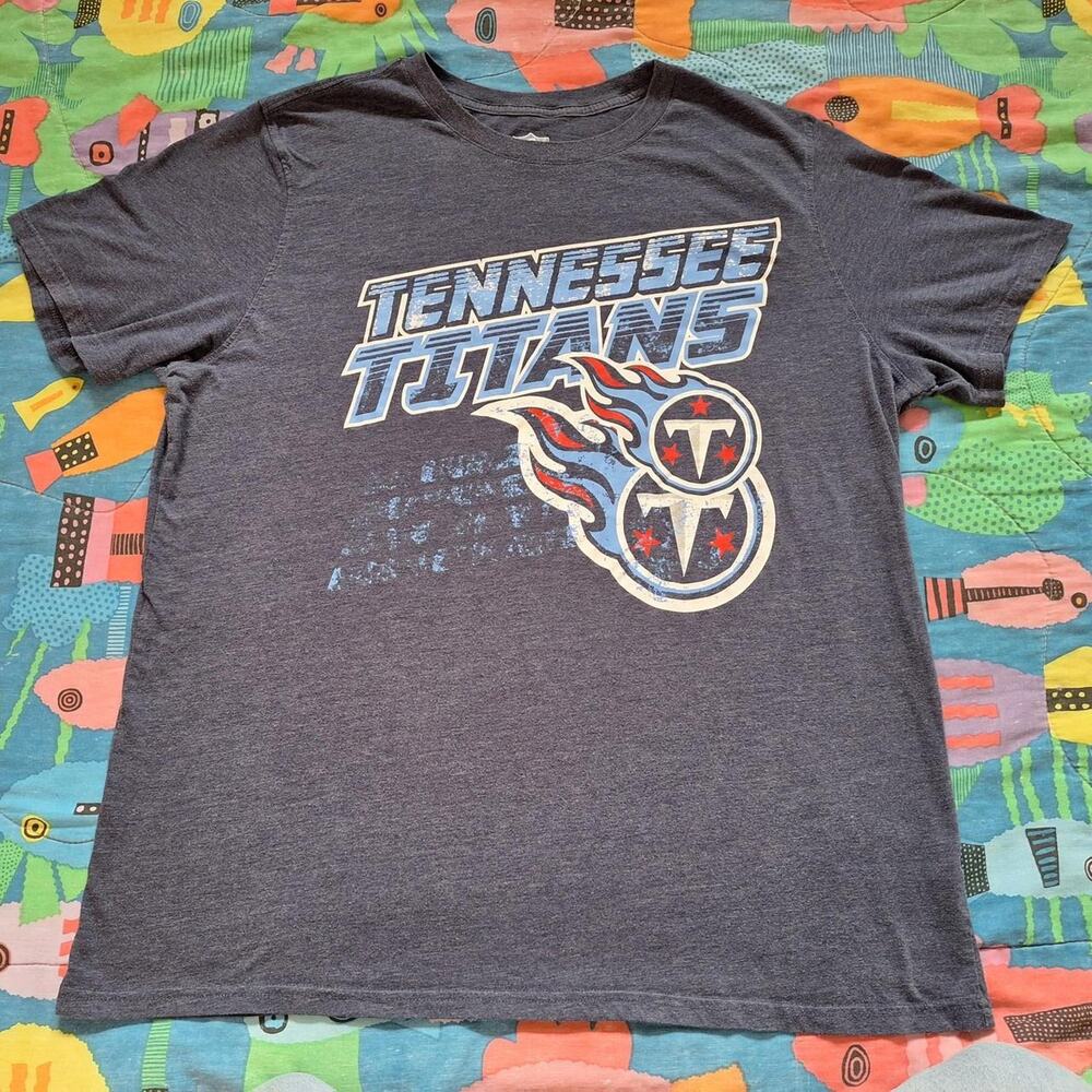 Tennessee Titans NFL Distressed Graphic T Shirt Navy 2XL Football Tee